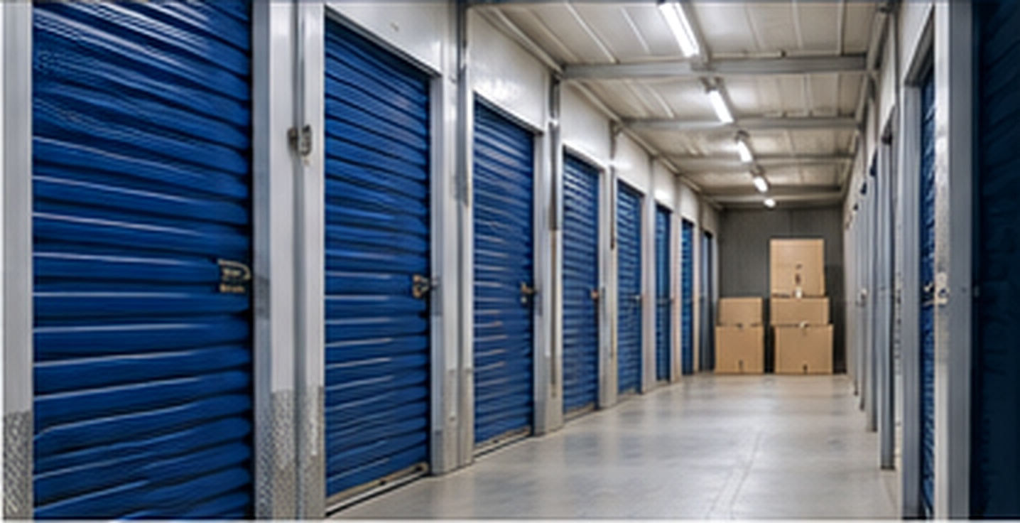 Storage units and boxed belongings for Carrington Removals and Storage customers